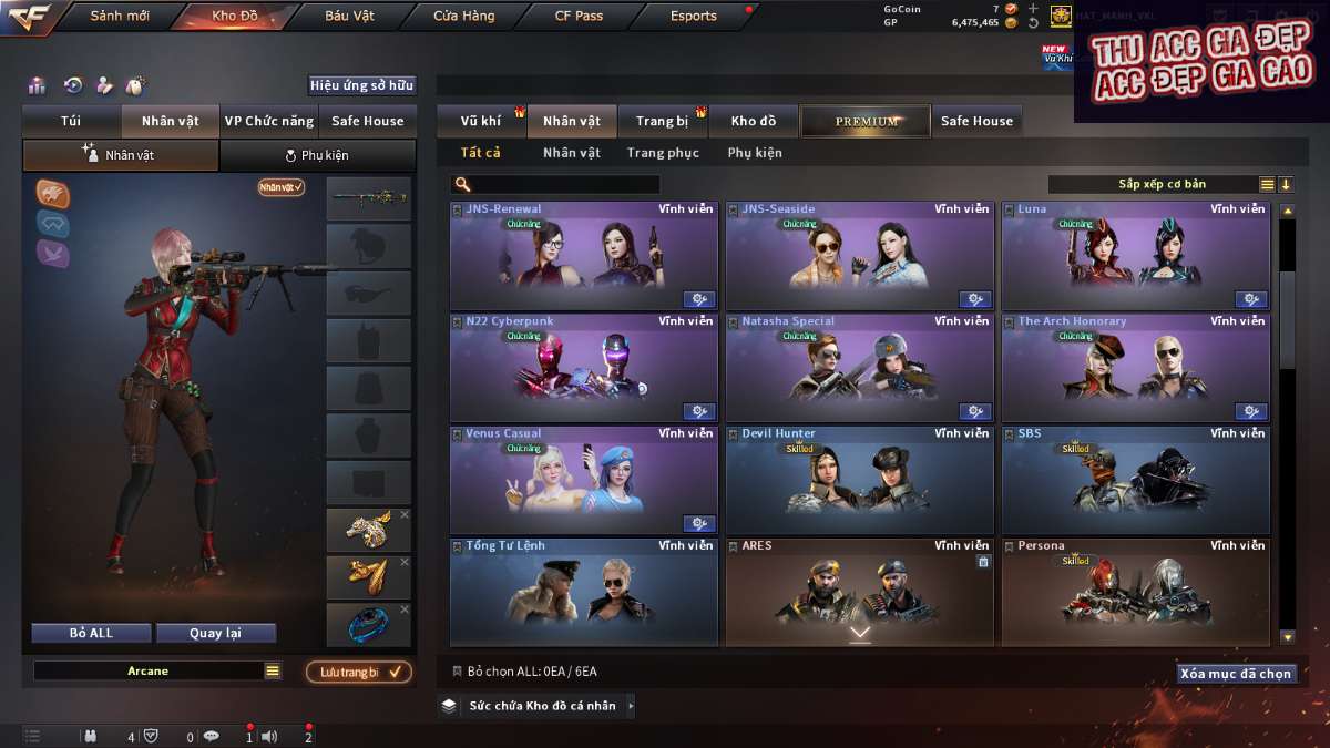 shop acc cf uy tin gia re